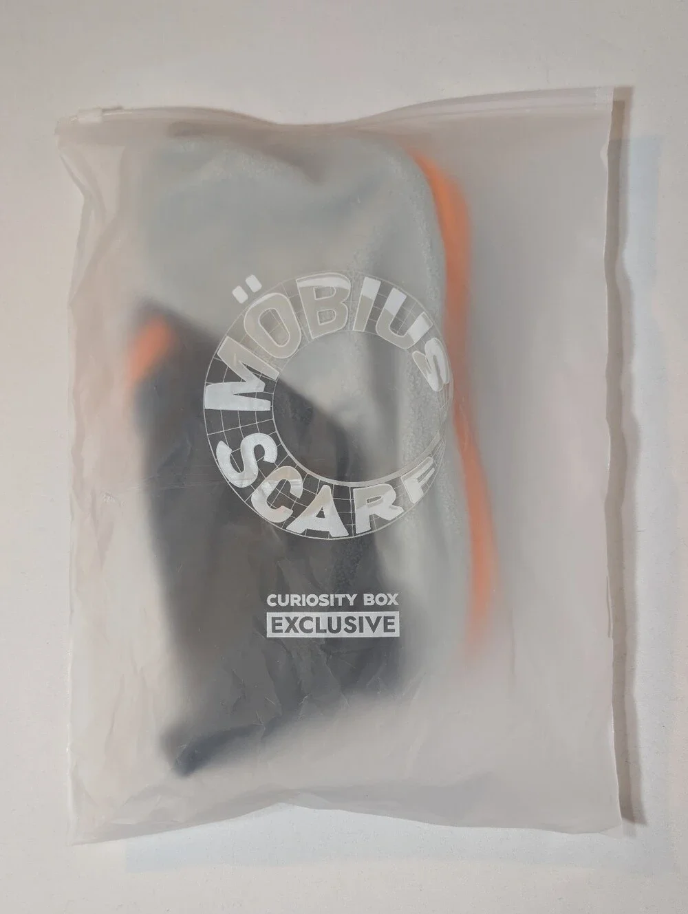 New Continuous Loop Scarf Möbius Strip VSauce Curiosity Box Gray Grey Orange